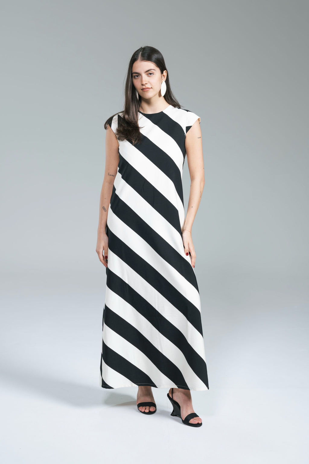 Maxi Abito Rigoni Bianco/Nero Compania Fantastica