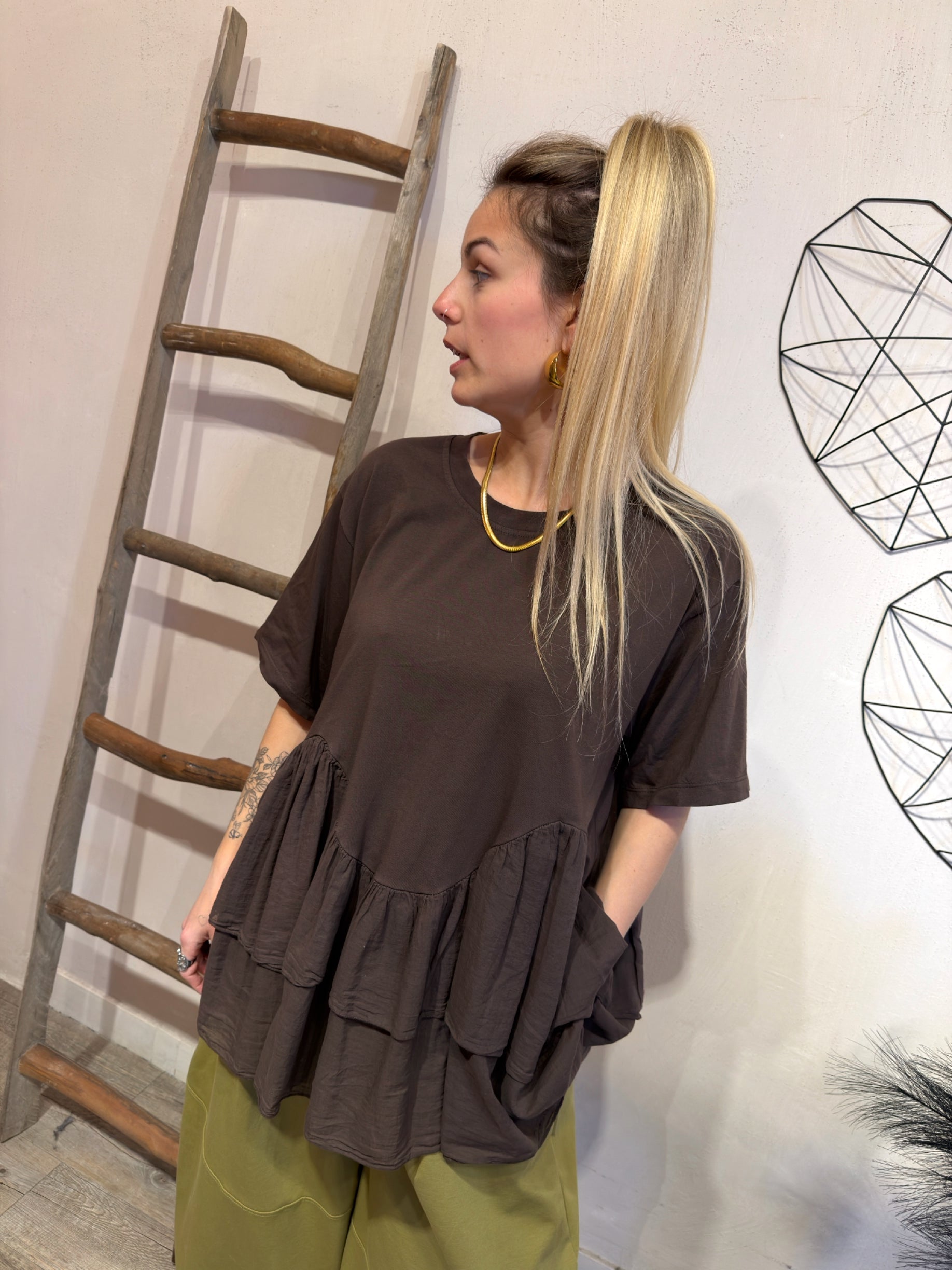 T-shirt Balze Agata Cioccolato