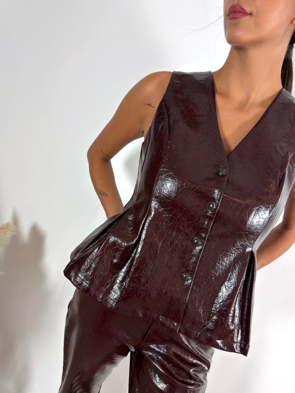 Gilet Vinile Burgundi Wild Pony