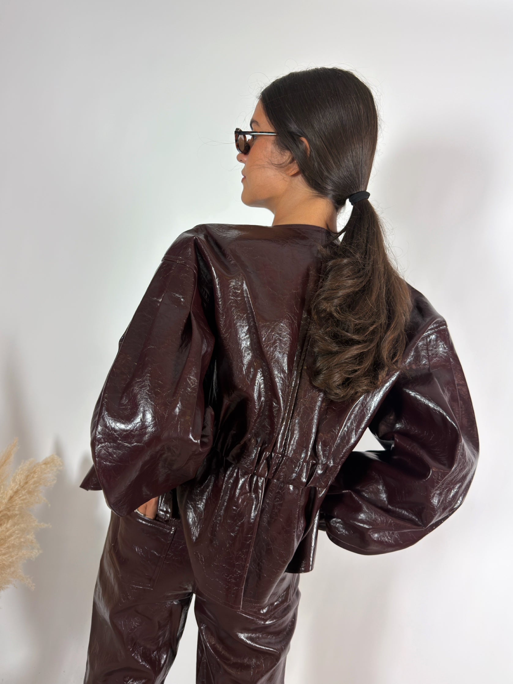 Bomber Vinile Burgundi Wild Pony