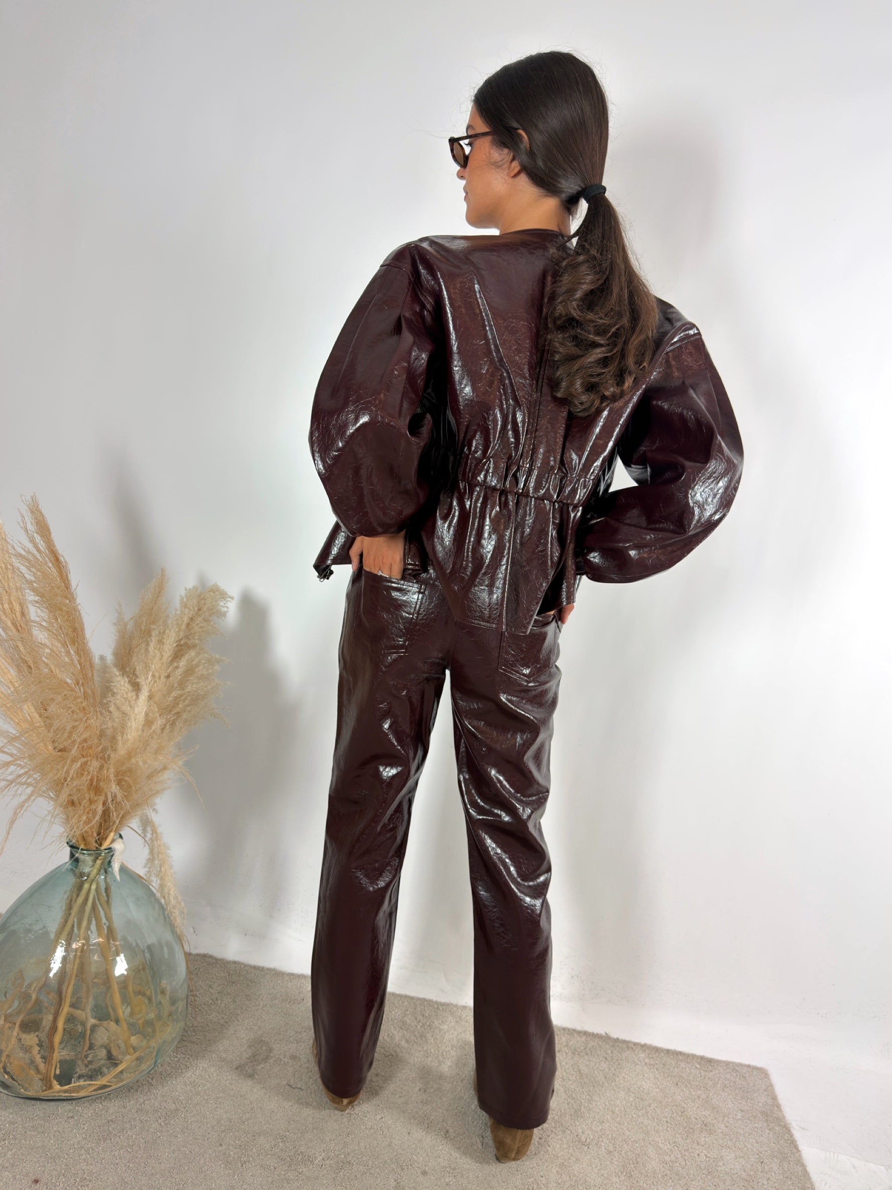 Pantalone Vinile Burgundi Wild Pony