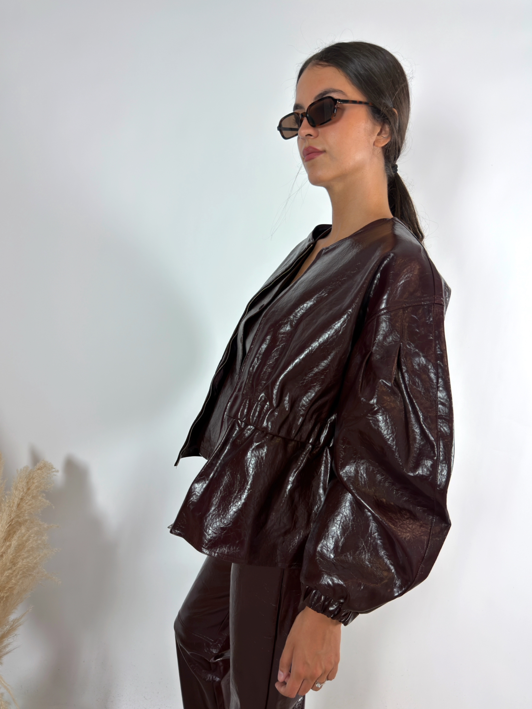 Bomber Vinile Burgundi Wild Pony