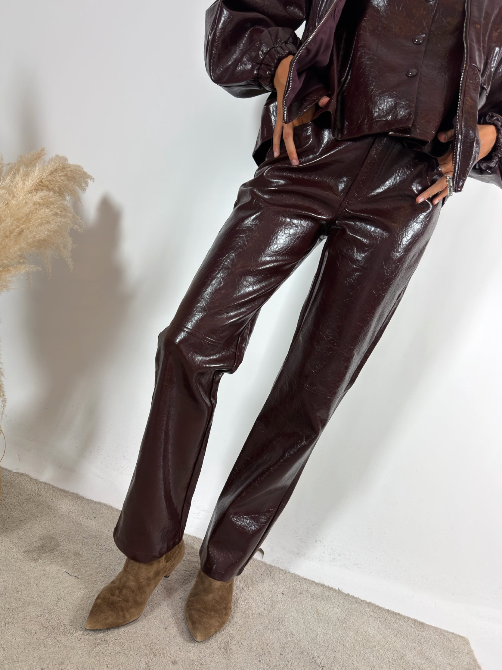 Pantalone Vinile Burgundi Wild Pony
