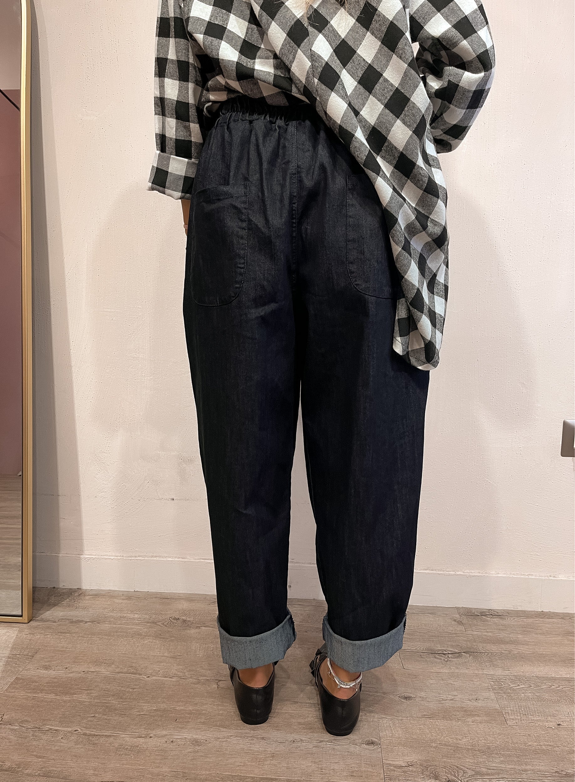 Jeans Miranda Oversize Blu Scuro