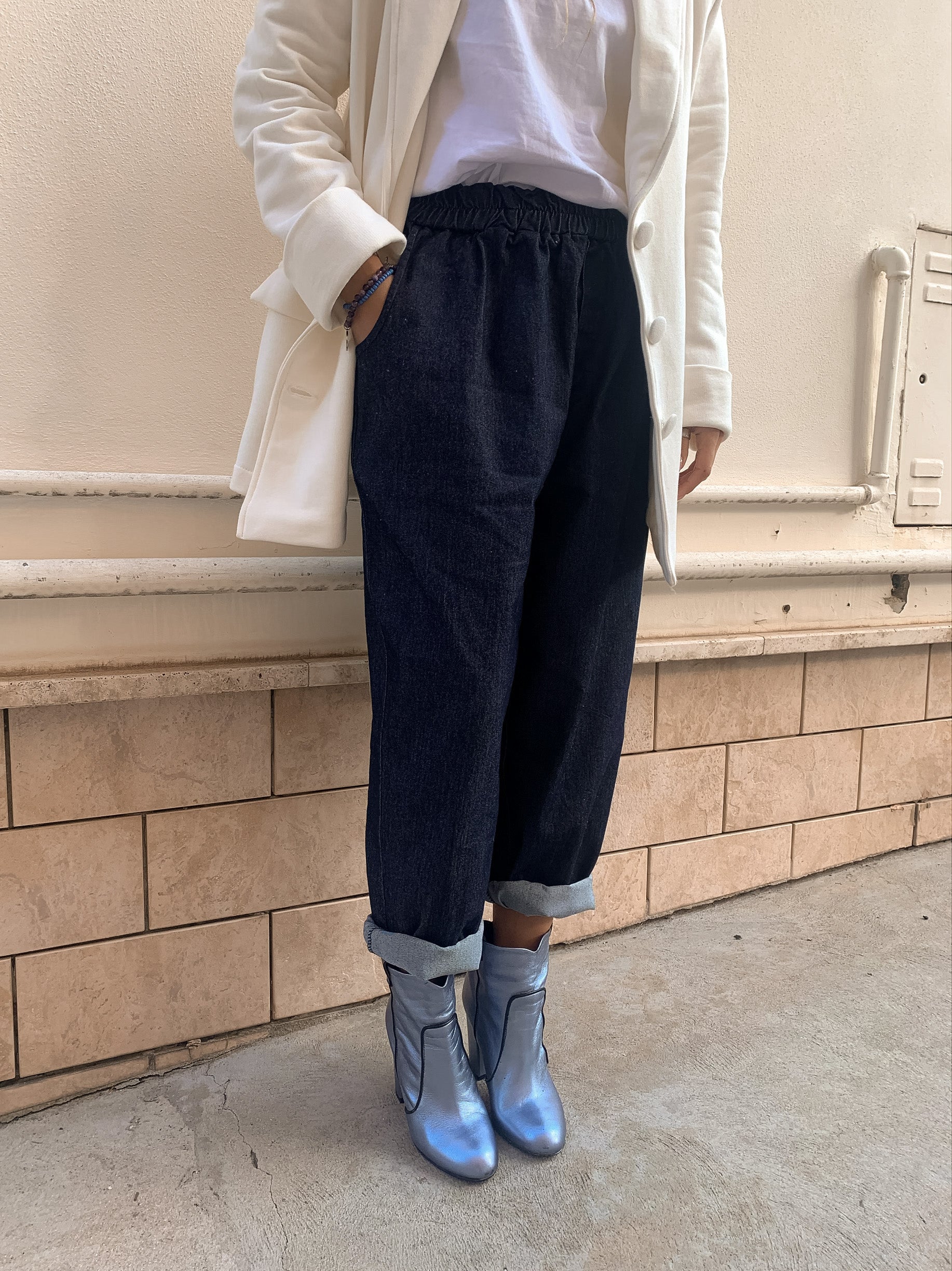 Jeans Miranda Oversize Blu Scuro