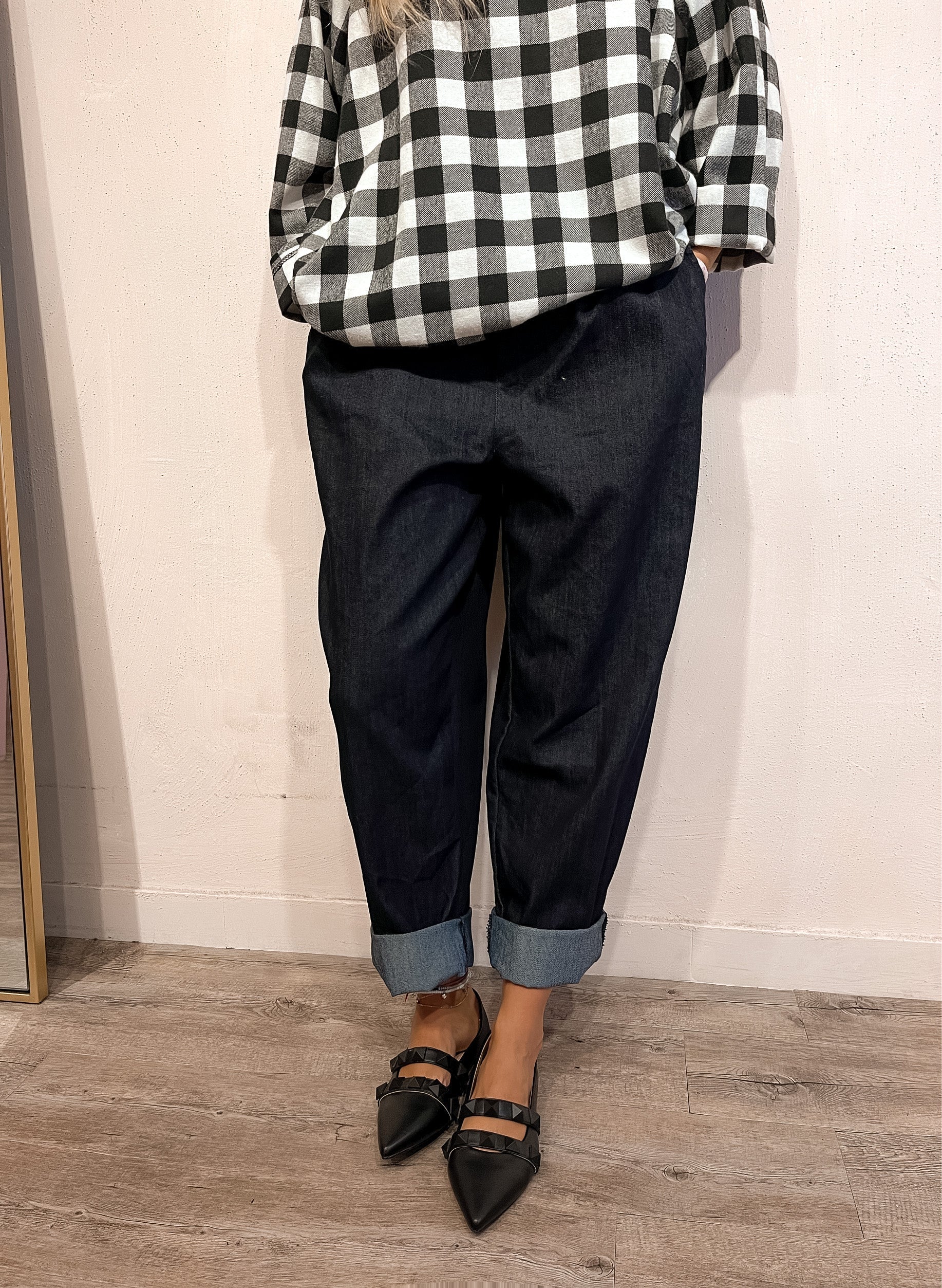 Jeans Miranda Oversize Blu Scuro