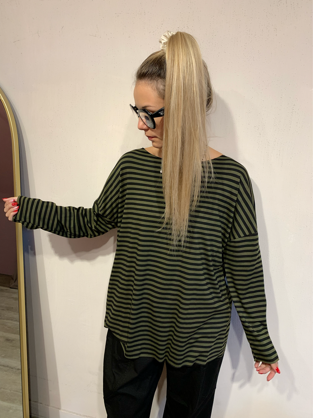 T-Shirt Righetta Verde Militare