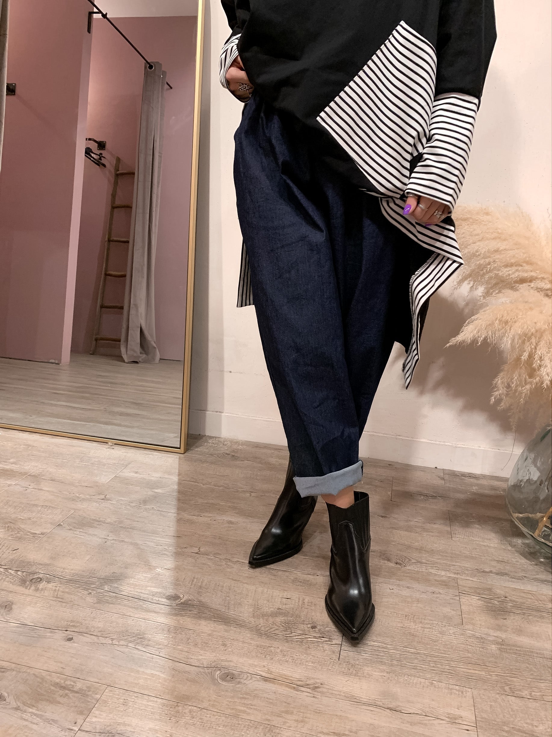 Jeans Miranda Oversize Blu Scuro