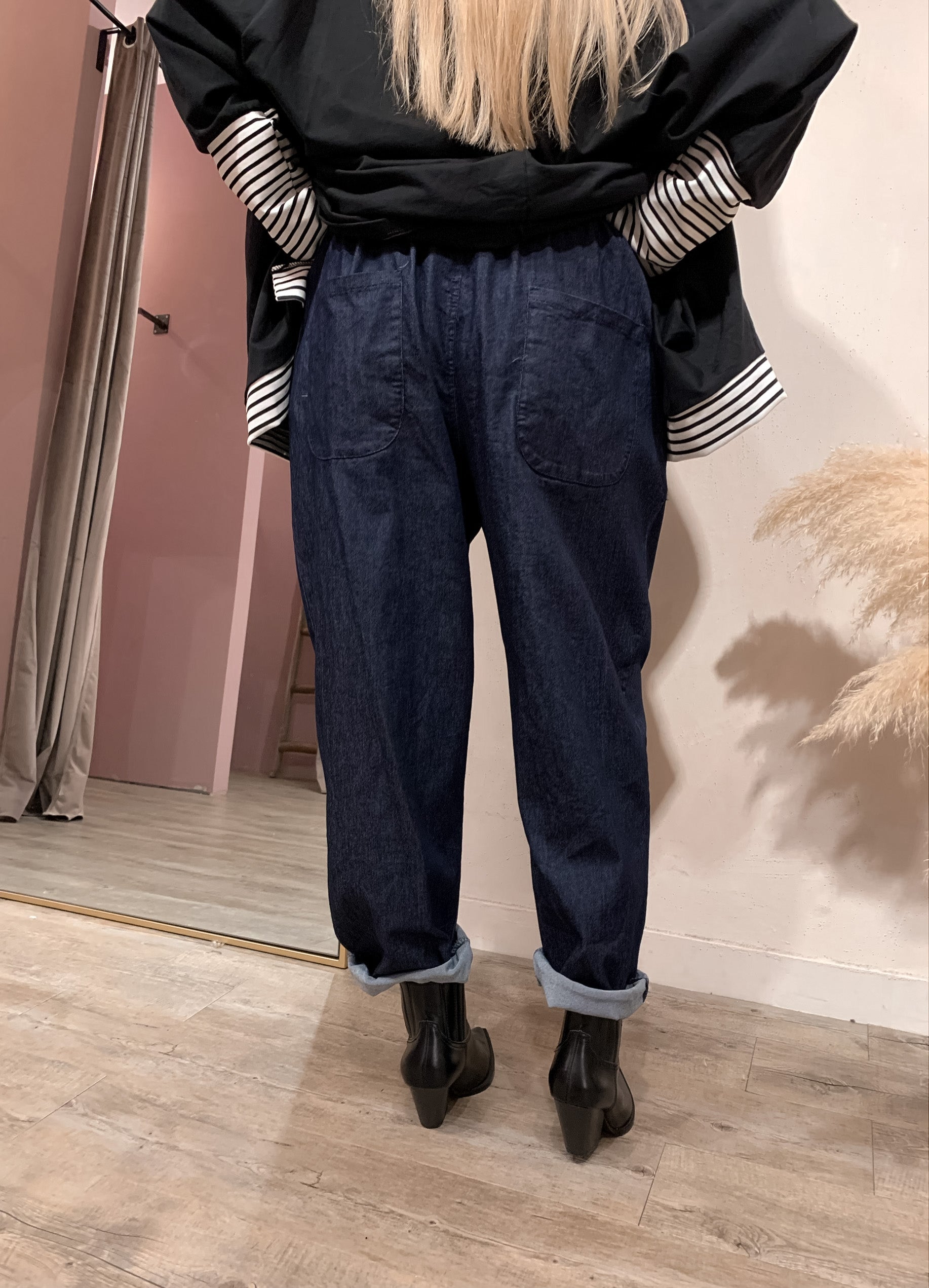 Jeans Miranda Oversize Blu Scuro