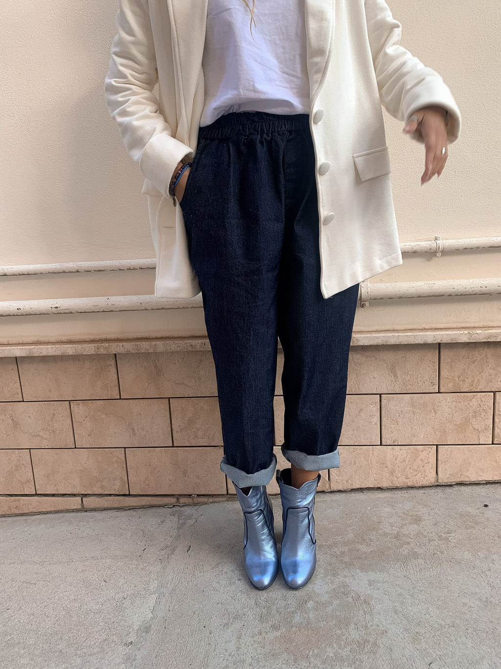 Jeans Miranda Oversize Blu Scuro