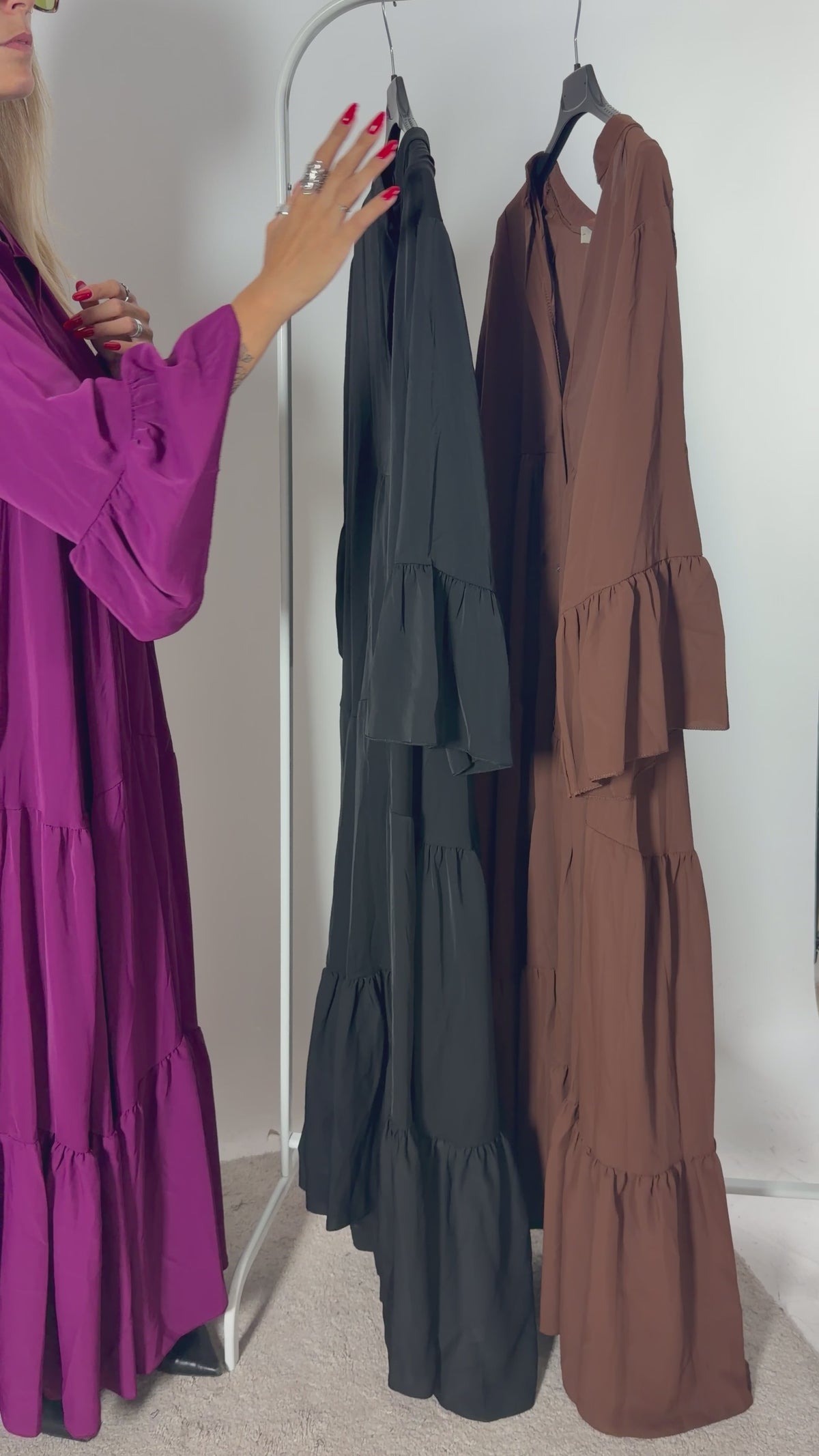 Maxi Abito Chemisier Balze +colori