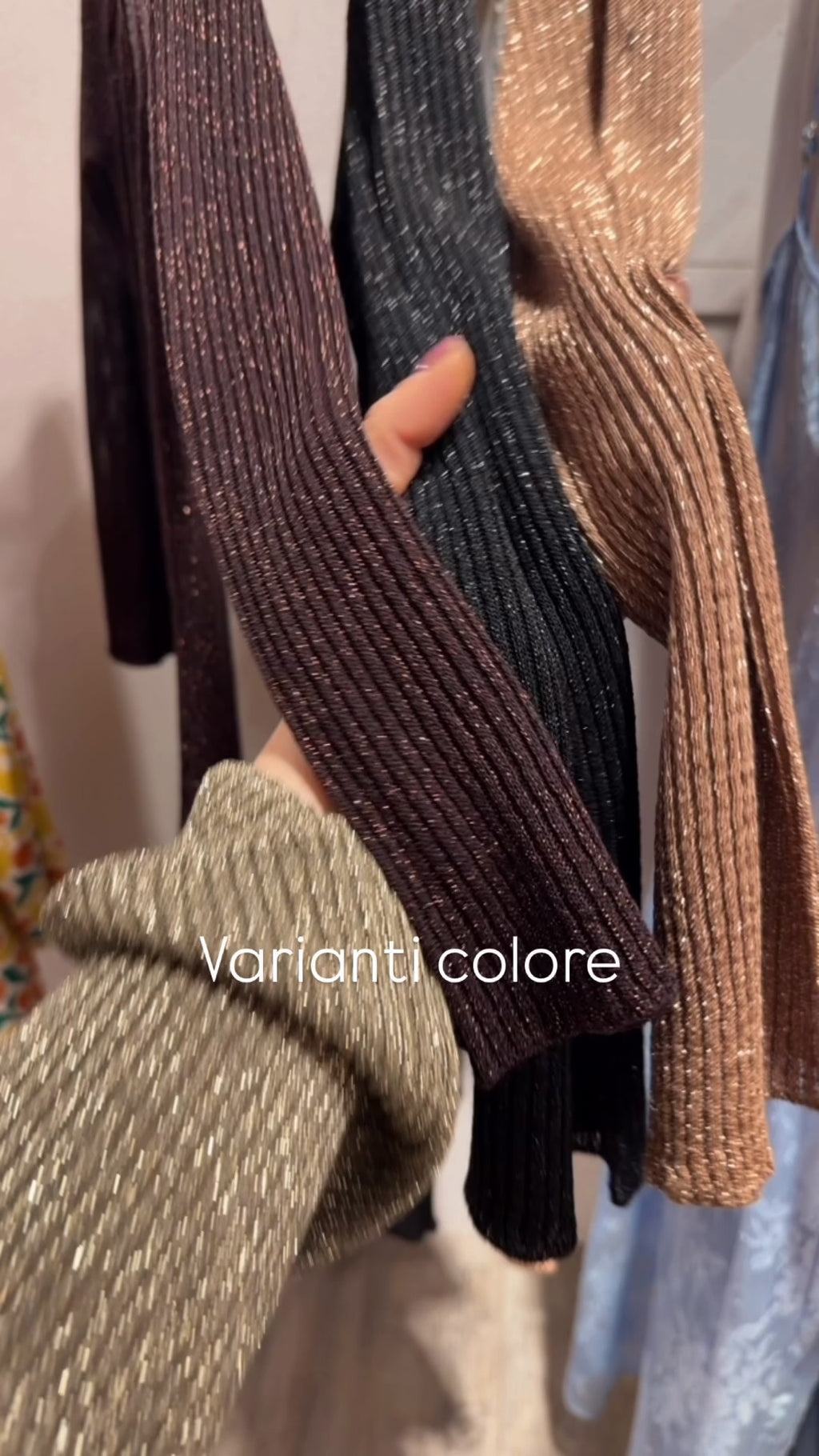 Mini Abito Maglia Coste Lurex Kontatto +colori