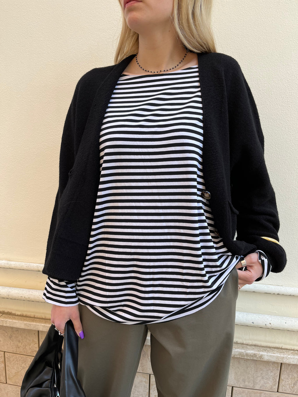 T-Shirt Righetta Bianco/Nero